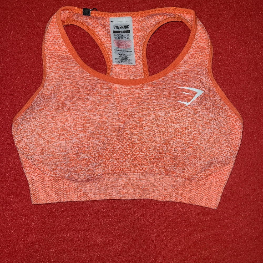 NWT Gymshark heathered orange sports bra. Size XS.
